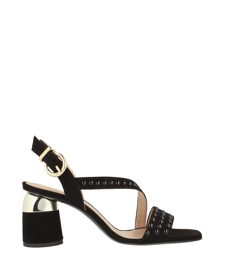 Black leather crossover sandals Sale - roberto botella