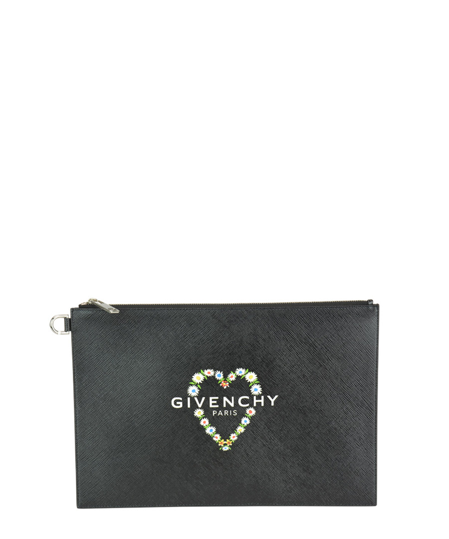 Black heart logo clutch Sale - givenchy