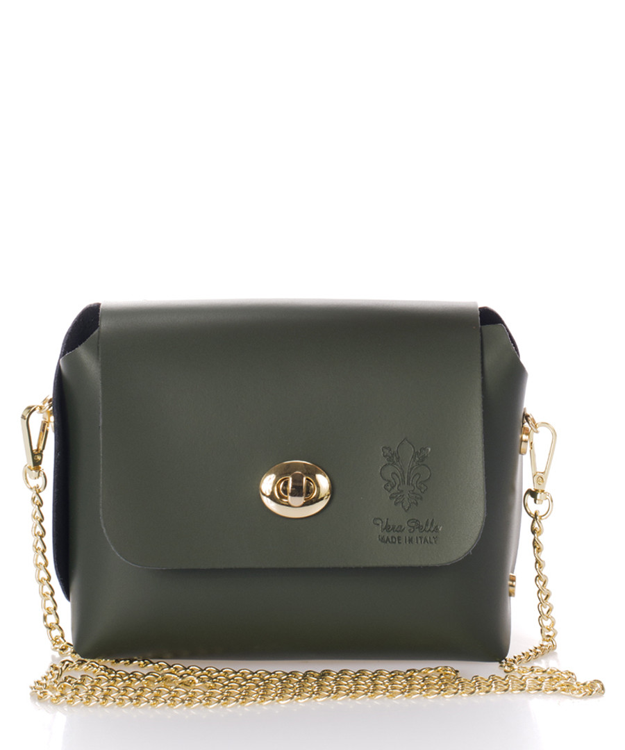 Ghemme green leather crossbody Sale - zoe & noe