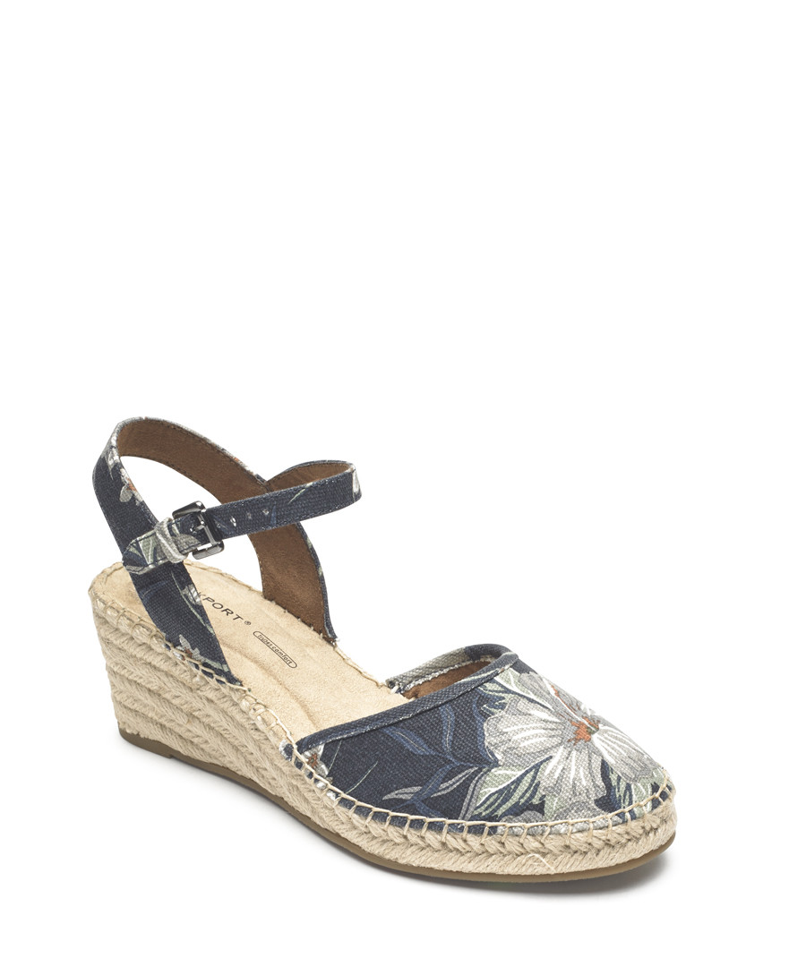 Marah 2 navy floral print sandals Sale - rockport