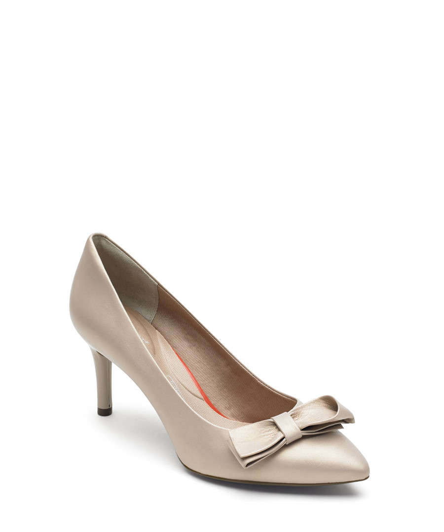 Bow beige leather heels Sale - rockport