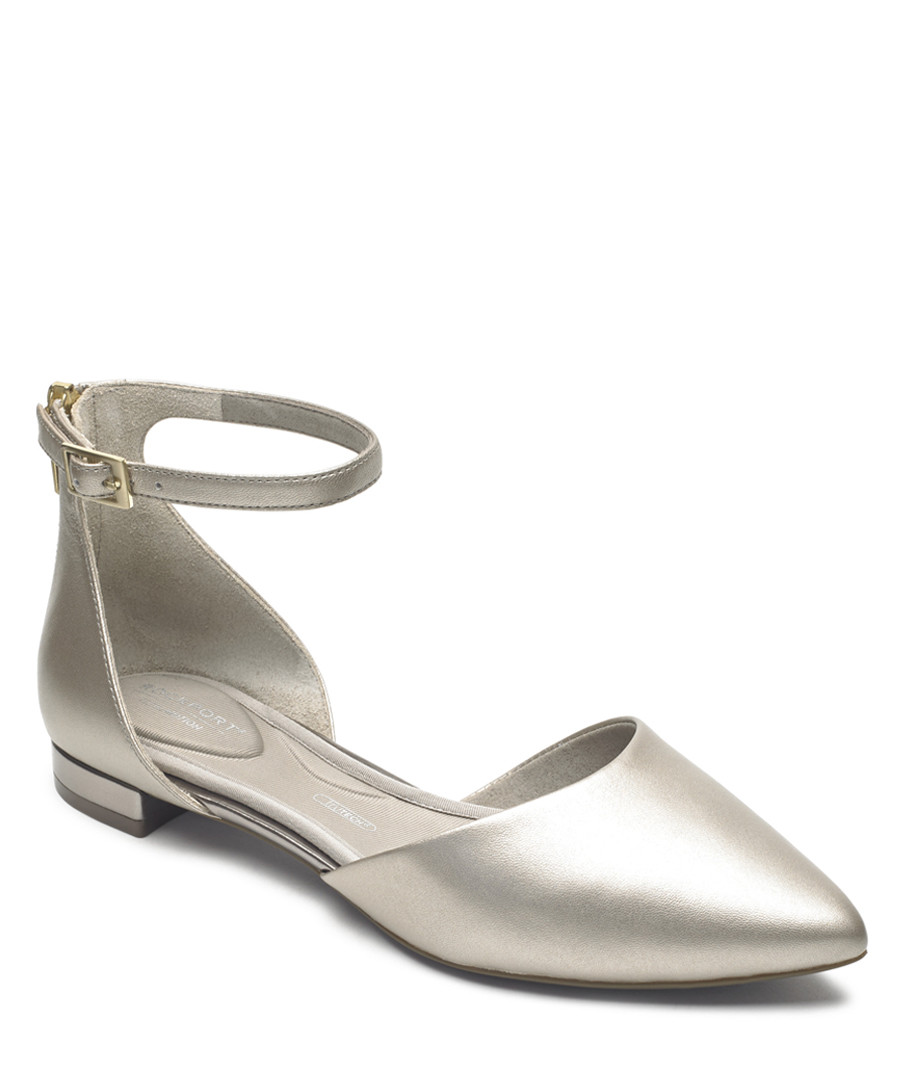 Adelyn 2 silver leather ballet pumps Sale - rockport
