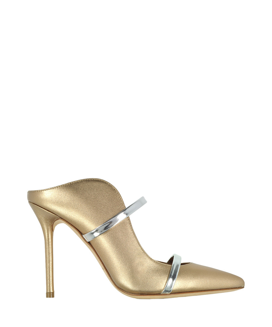 Maureen metallic leather high mules Sale - malone soulier
