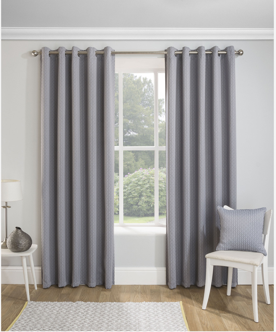 Discount 2pc Miami Grey Curtains 168 X 137cm Secretsales