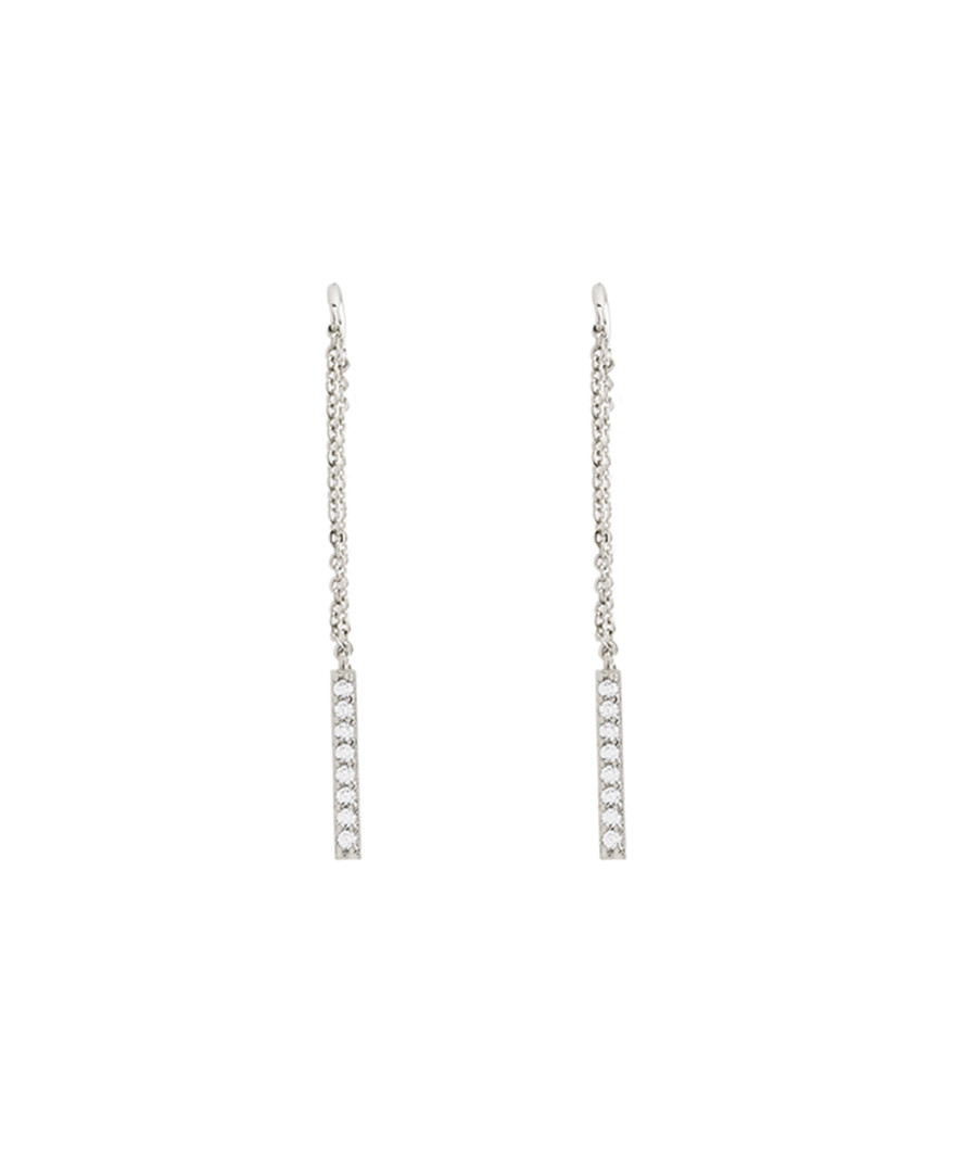 Lily white gold-plated drop earrings Sale - sole du soleil