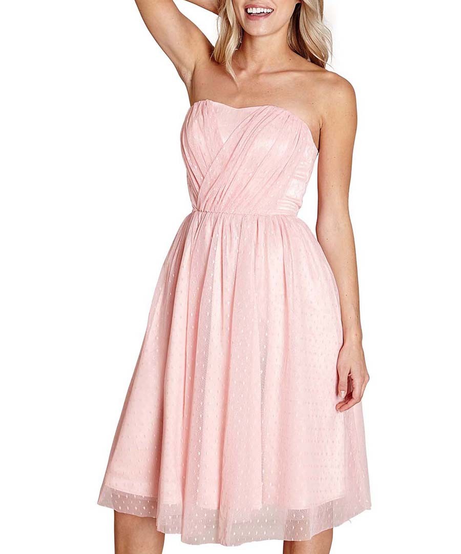 Pale pink mesh prom dress Sale - yumi