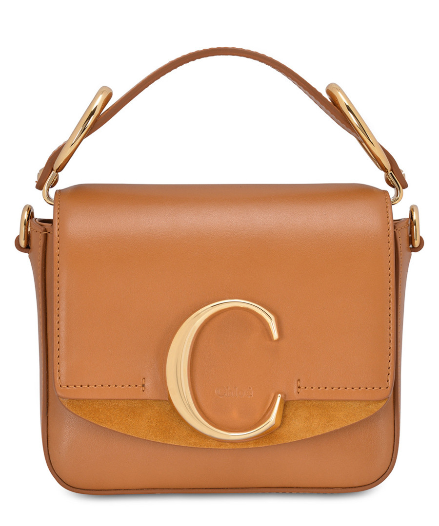 chloe c mini tan calfskin shoulder bag Sale - chloe