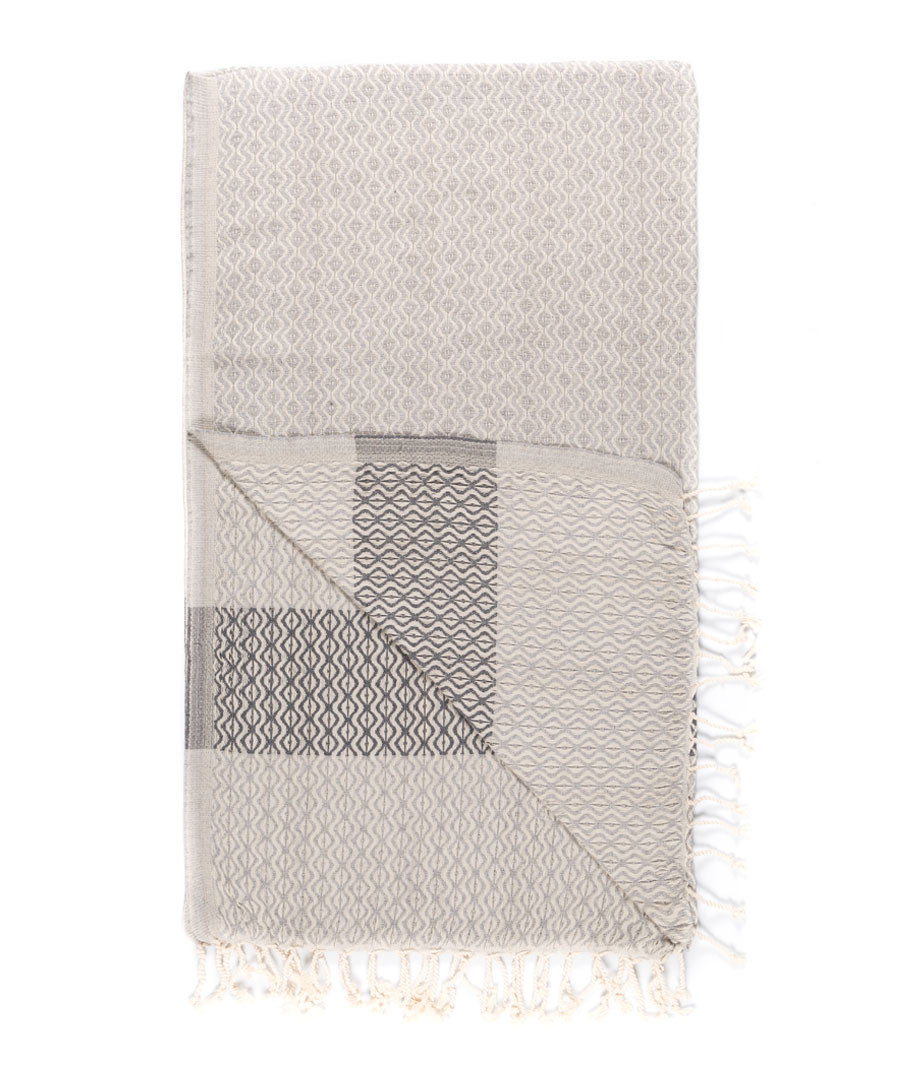 Handloom ash tile pure cotton towel Sale - hamam