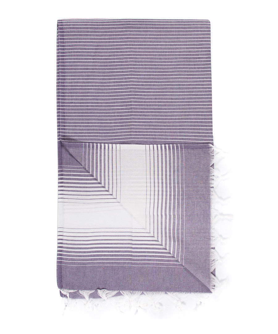 Handloom purple grade pure cotton towel Sale - hamam