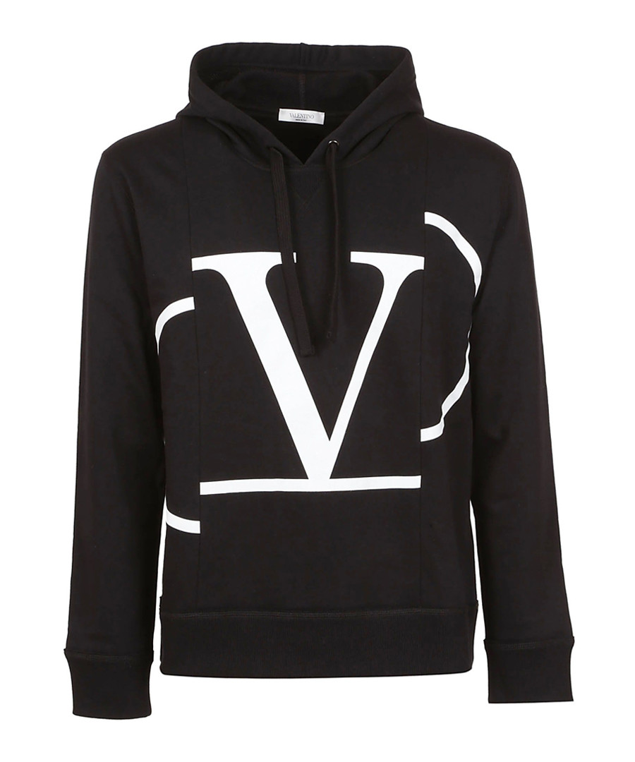 Deconstructed Go black cotton hoodie Sale - valentino