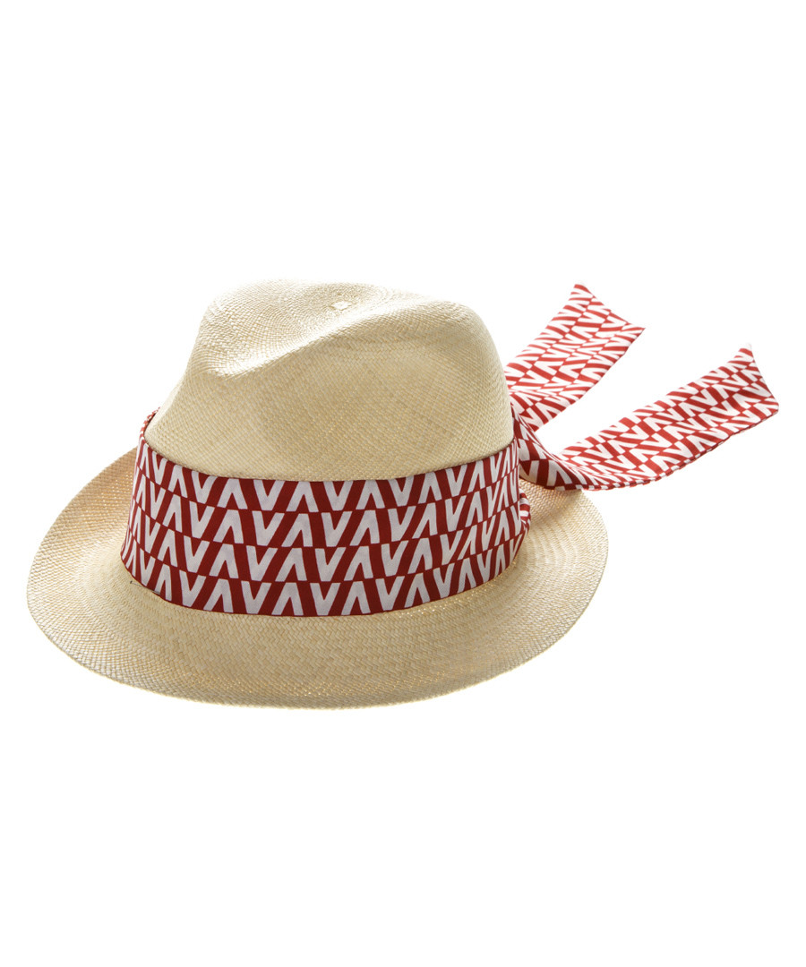 Red silk scarf trilby hat Sale - valentino garavani
