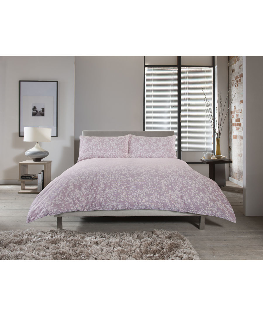 Chambray pink king duvet set Sale - lyndon
