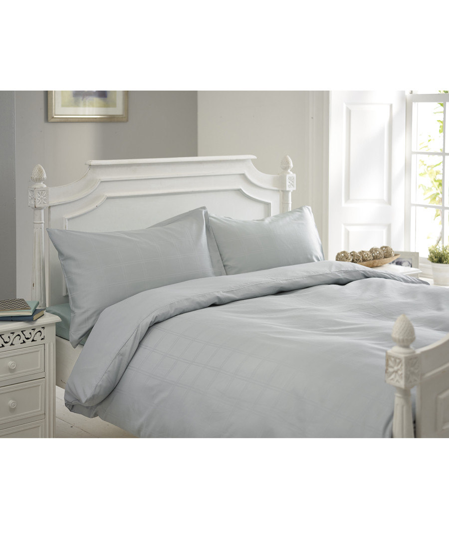 Milan duck egg double duvet set Sale - lyndon