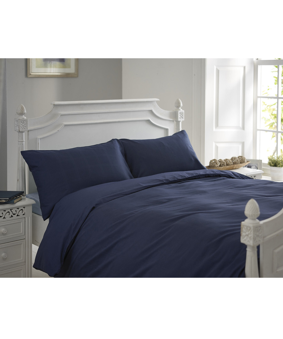 Milan navy king duvet set Sale - lyndon