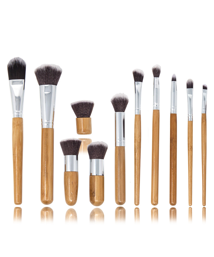 11pc Bamboo eco brush set Sale - zoe ayla