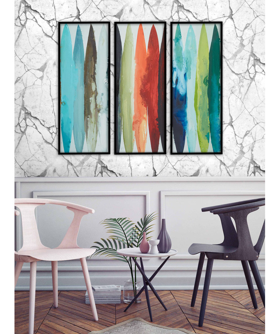 3pc Streaks wall art set Sale - modacanvas