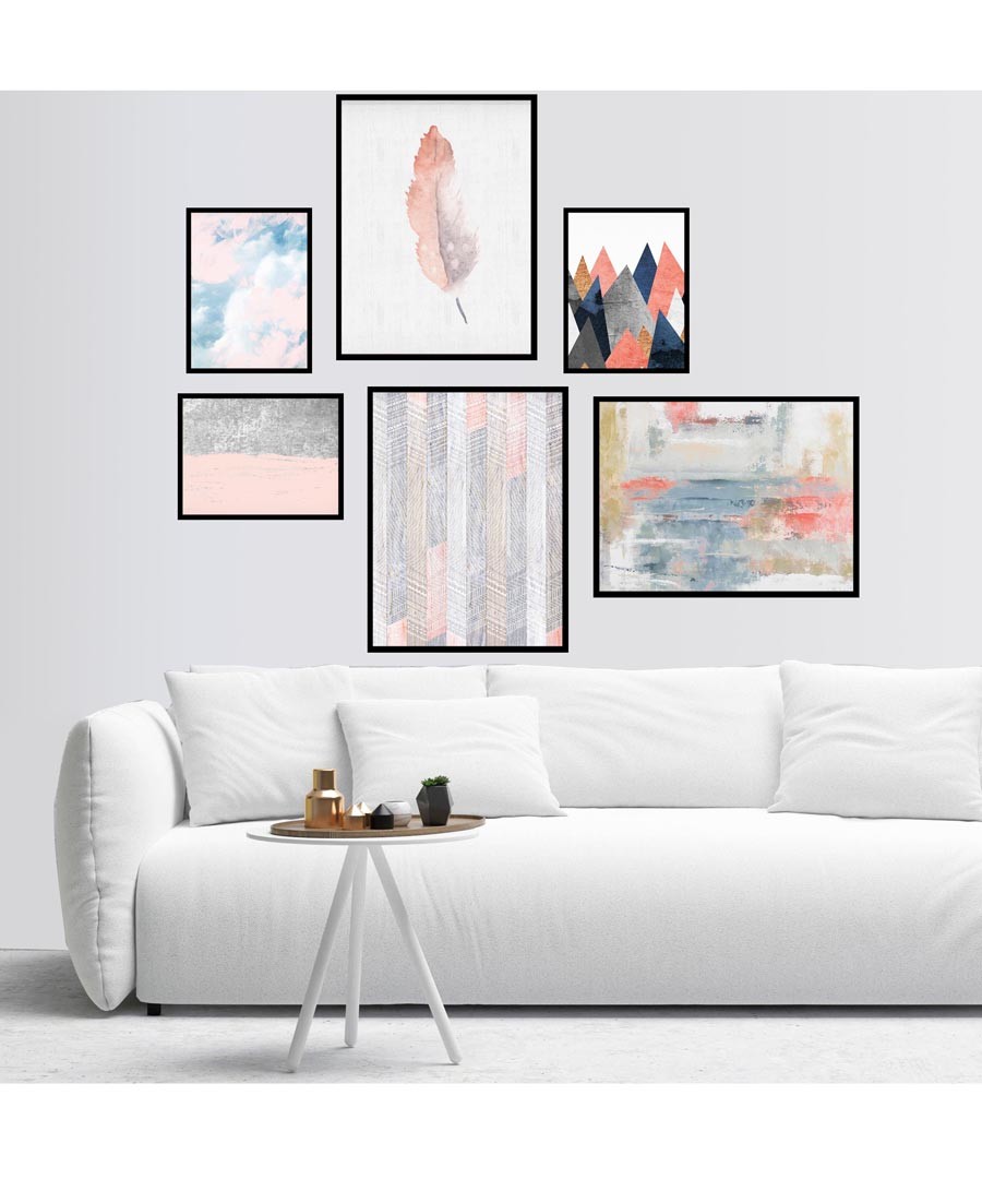 6pc Washout wall art set Sale - modacanvas