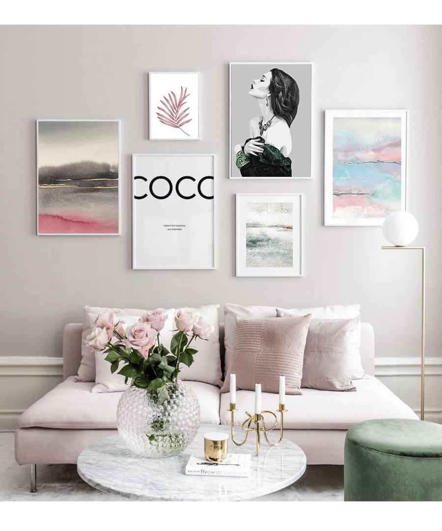 6pc Coco III wall art set Sale - modacanvas