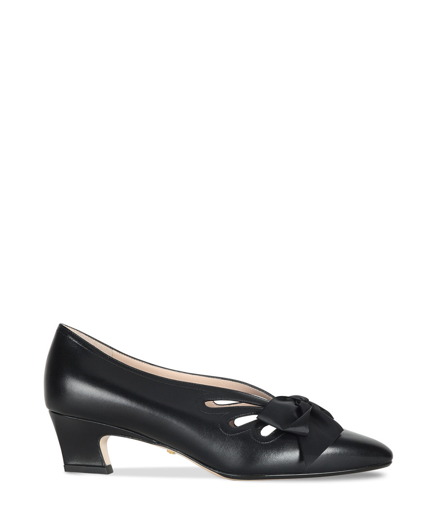 Black leather mid ballet pumps Sale - gucci