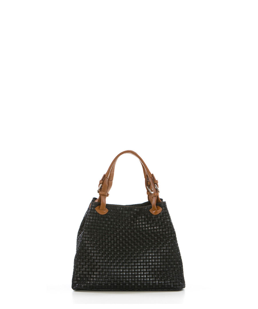 Fosdinovo black & brown leather shopper Sale - lucca baldi