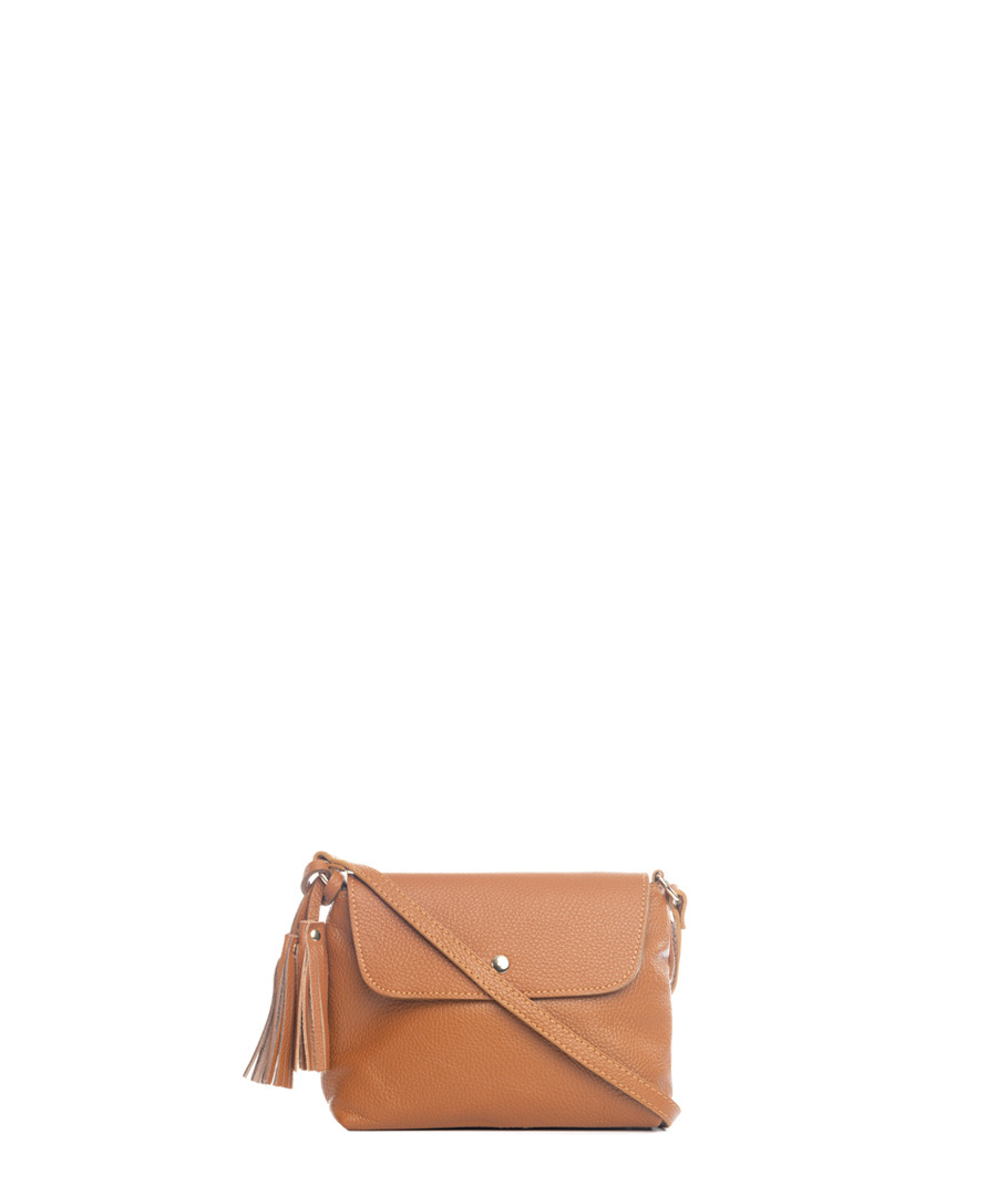 Bagni tan leather tassel crossbody Sale - lucca baldi