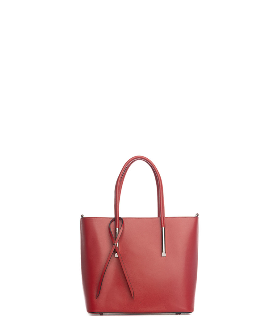 Mallero red leather shopper Sale - lia biassoni