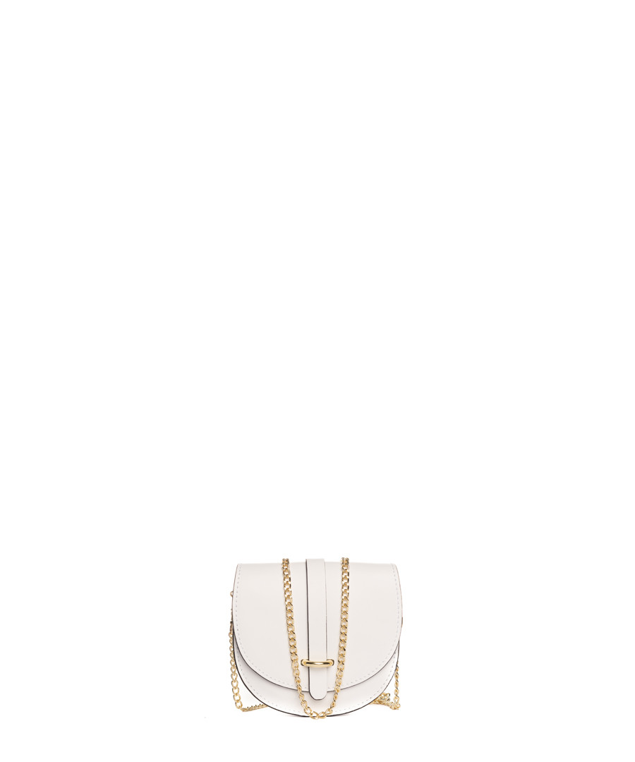 Fiora white leather chain crossbody Sale - lia biassoni