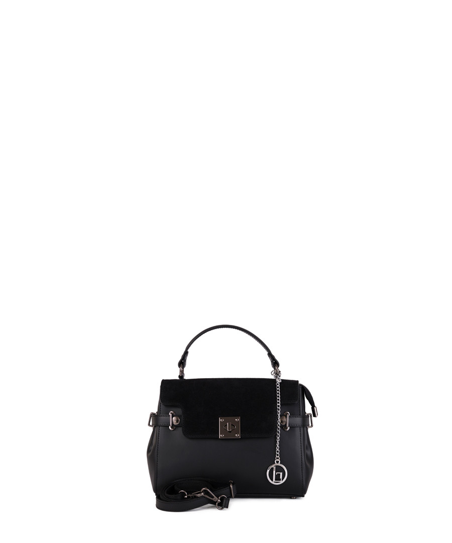 Rosa black leather grab bag Sale - lia biassoni