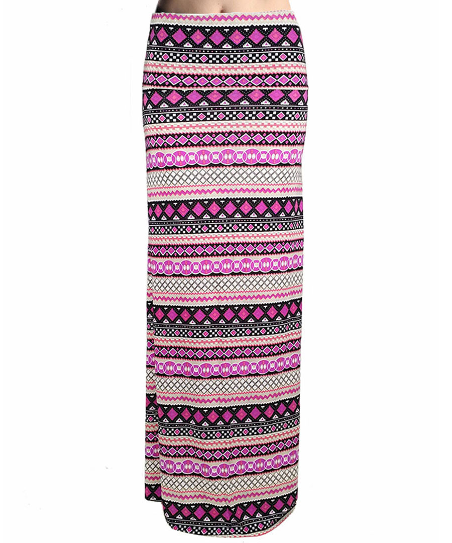 Pink stripe print maxi skirt Sale - urban trend