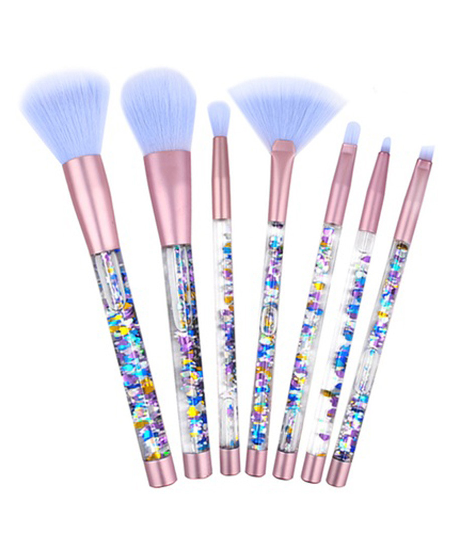 7pc Lilac & pink glitter brush set Sale - rex brown