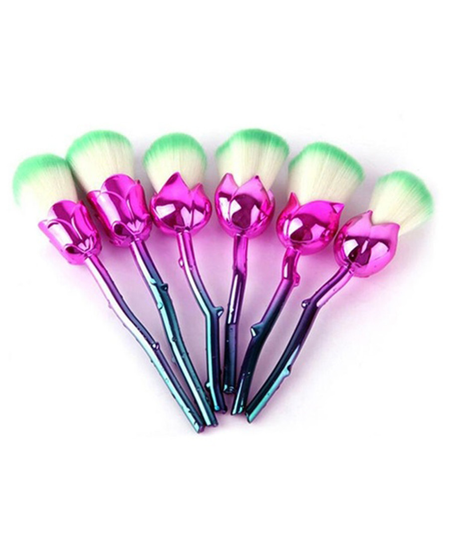 6pc Pink & mint rose brush set Sale - rex brown