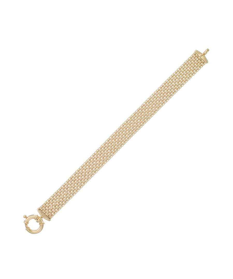 Maille plate gold-plated band bracelet Sale - or eclat