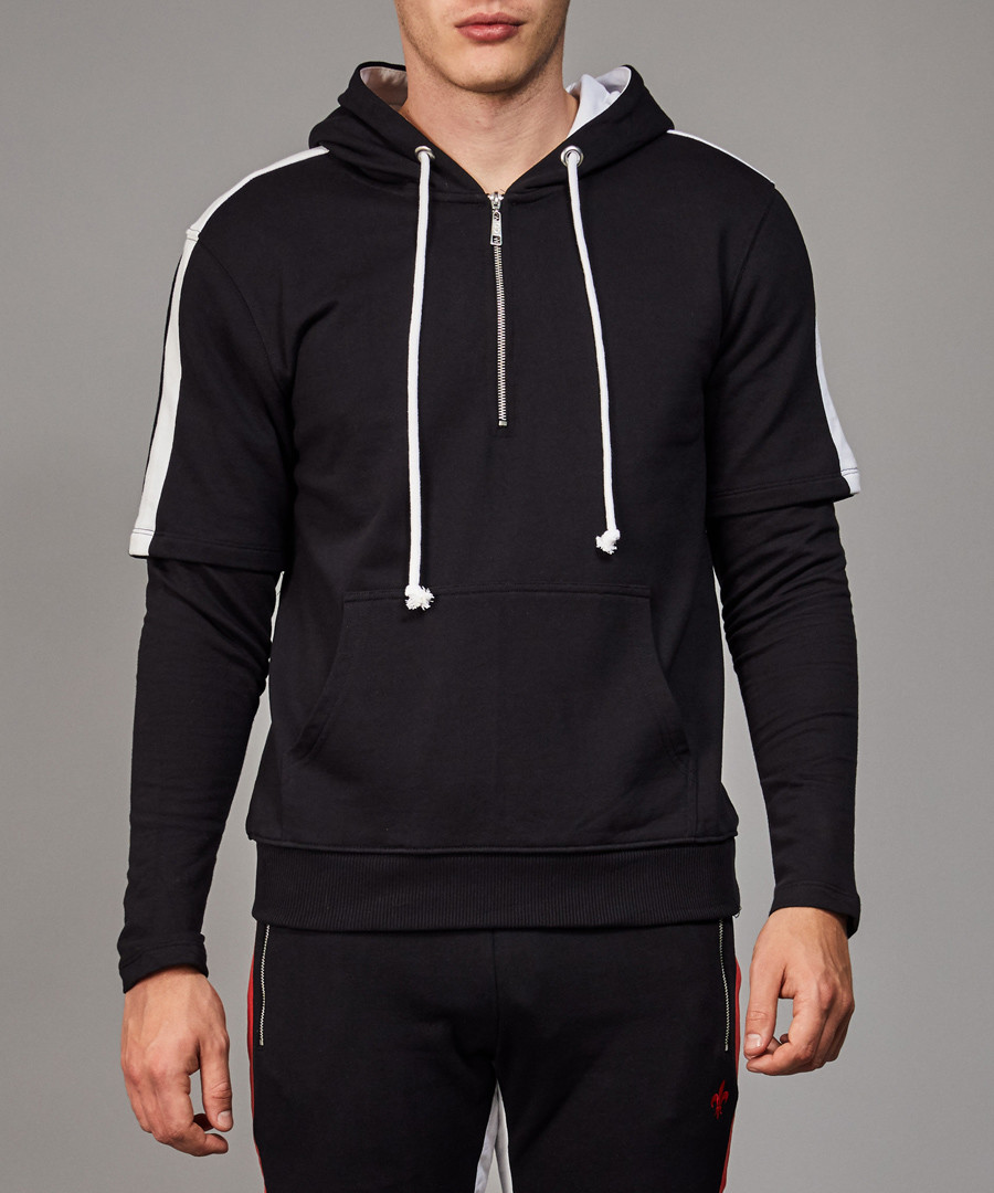 Baller black & white tape hoodie Sale - criminal damage