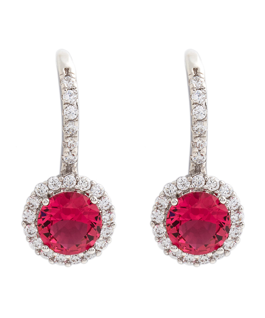 Juliet gold-plated fuchsia drop earrings Sale - bertha