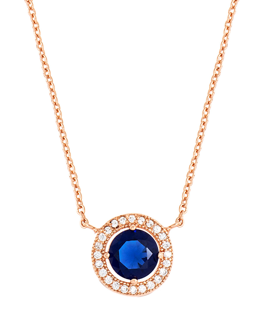 Juliet rose gold-plated blue necklace Sale - bertha
