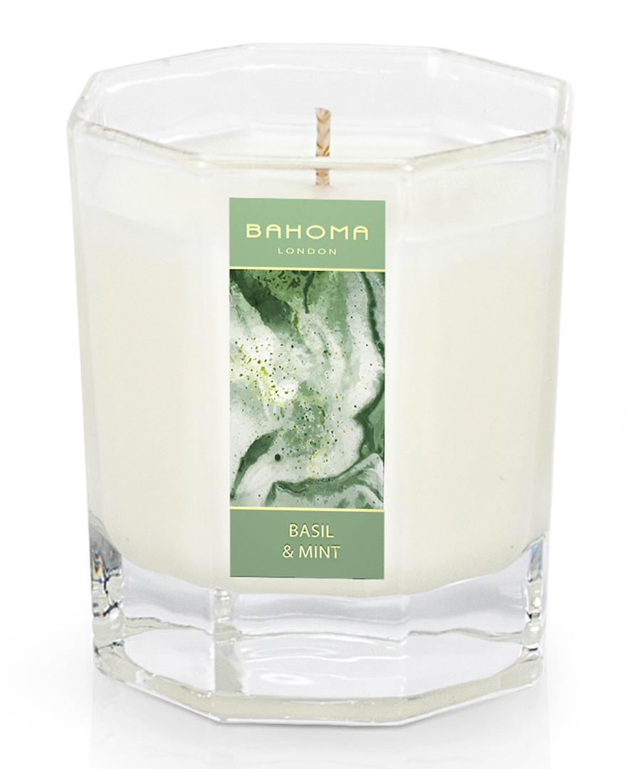 basil & mint large octagonal candle 55hr Sale - bahoma