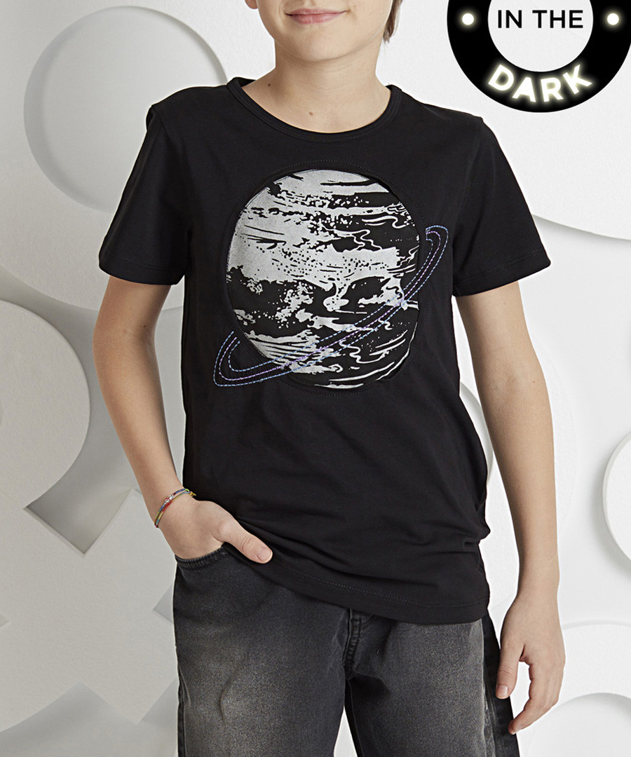 Glow-In-The-Dark black cotton T-Shirt Sale - ollie&olla