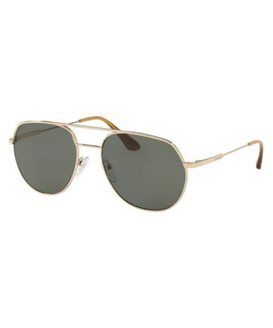 Gold-tone double-bridge sunglasses Sale - Prada