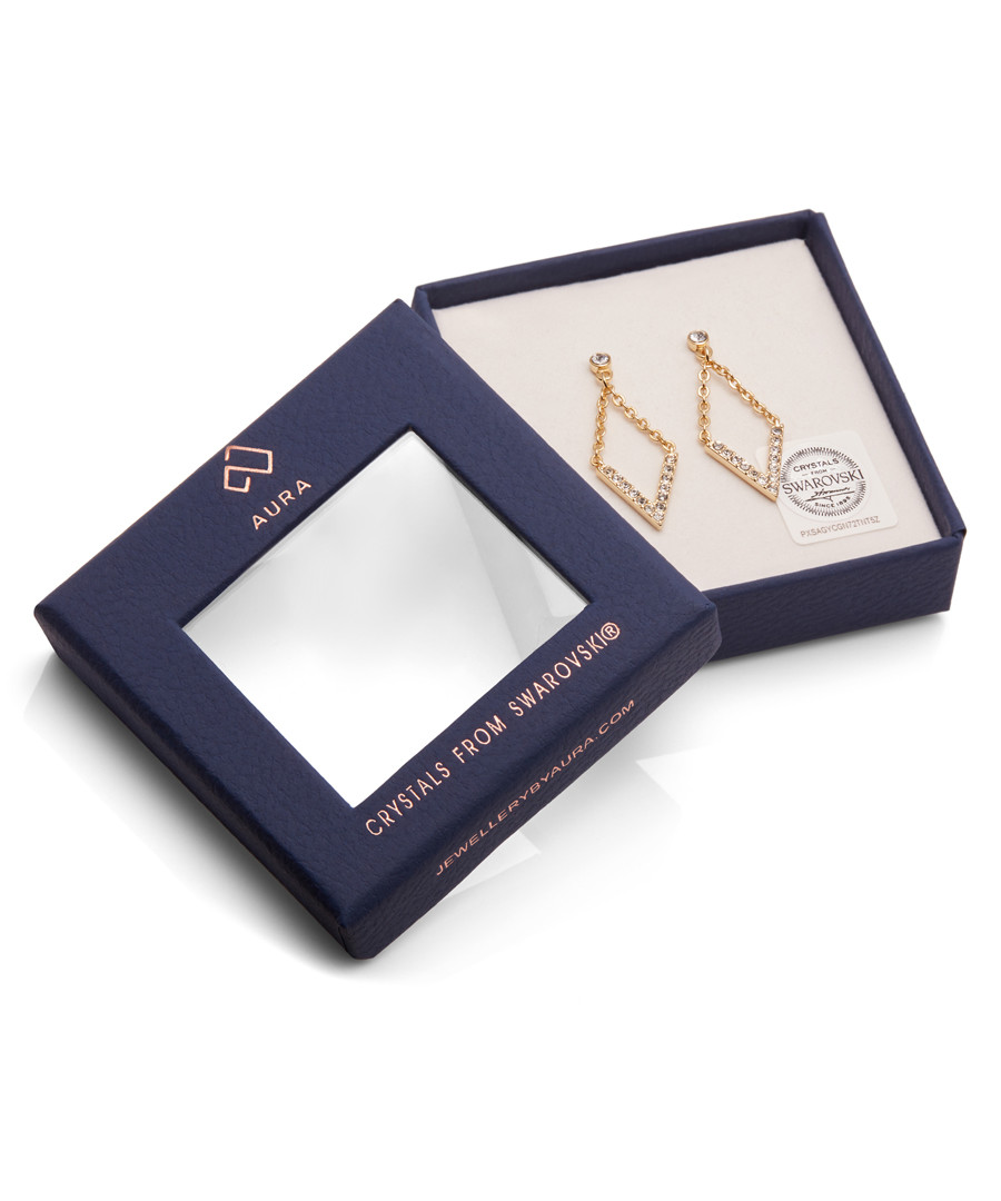 Diva Crystal & gold-plate Earrings Sale - Aura