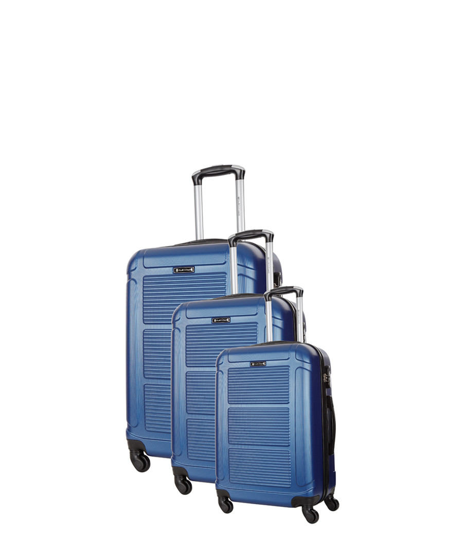3pc Basildon blue spinner suitcase set Sale - platinium