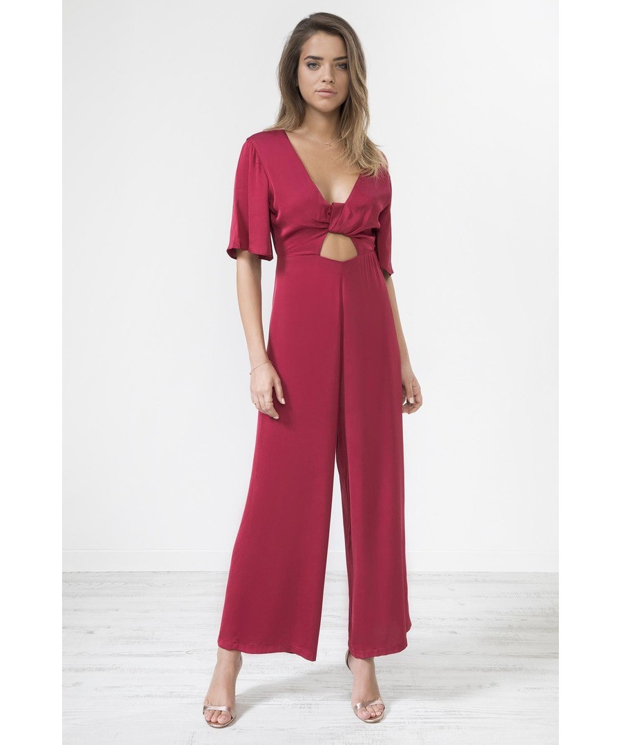 Sateen Knot Front Jumpsuit Sale - Urban Touch