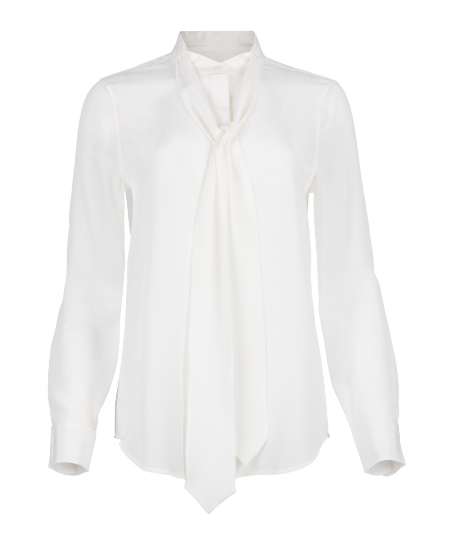 Carleen white pure silk tie blouse Sale - Equipment