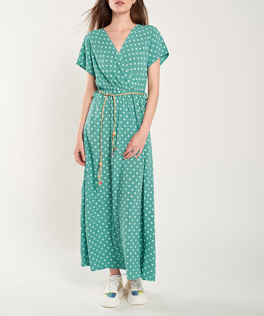 Emerald & green print maxi dress Sale - dioxide