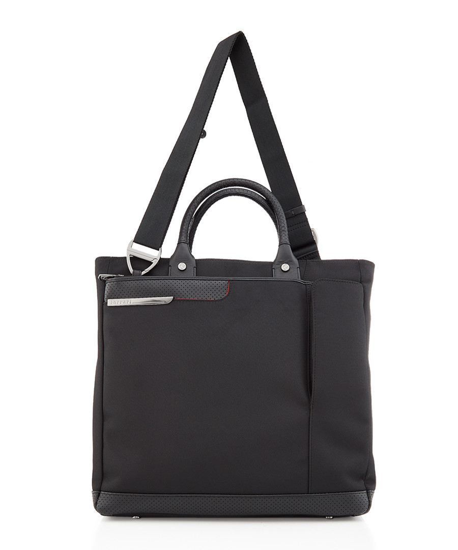 black leather & canvas tote bag Sale - ferrari