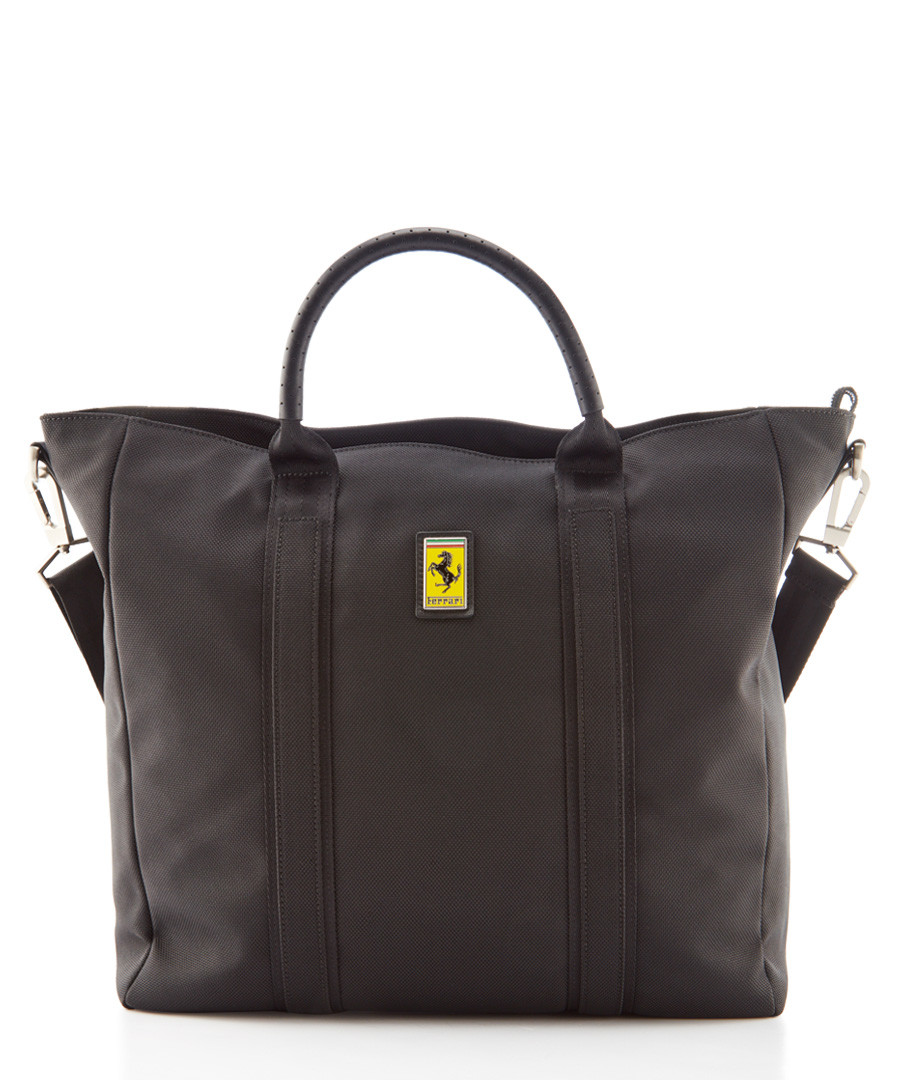black canvas logo tote bag 39cm Sale - Ferrari