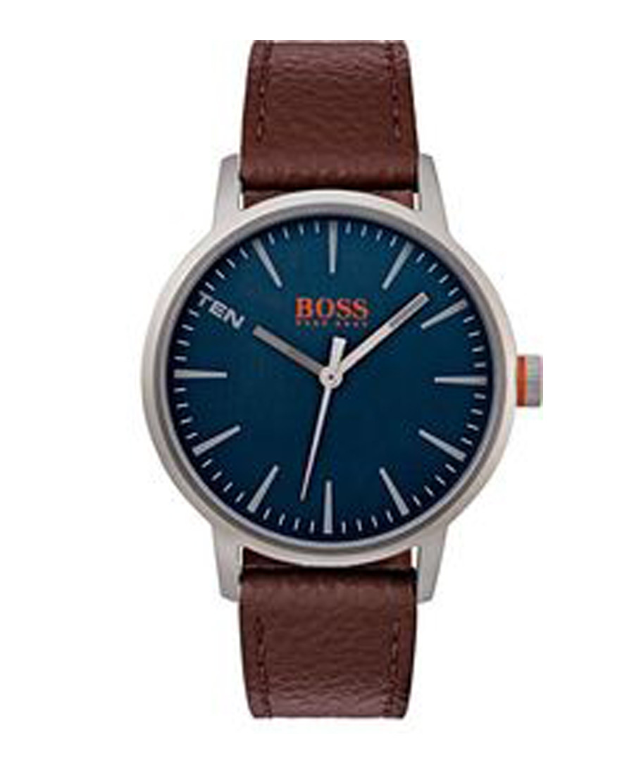Orange brown & navy dial watch Sale - boss orange