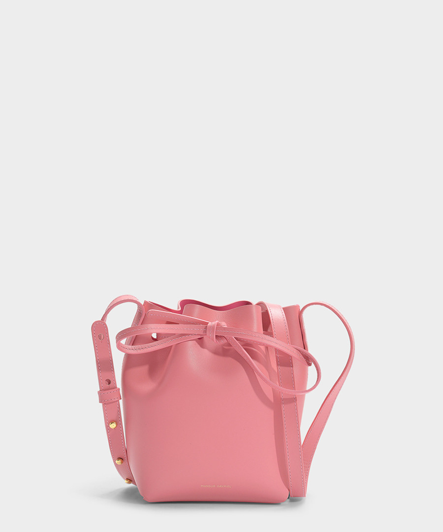 Mini Mini pink calfskin Bucket Bag Sale - Mansur Gavriel