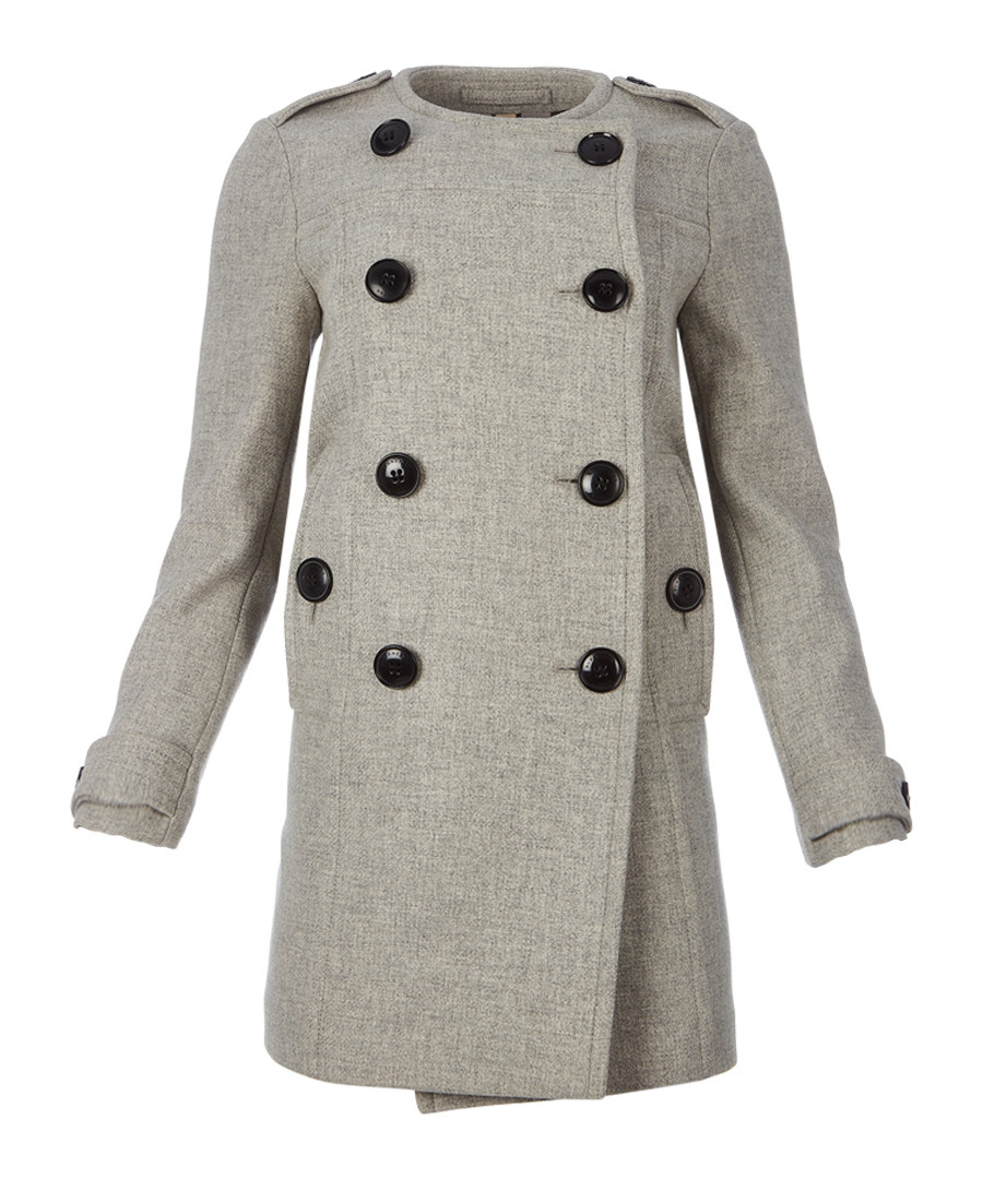 Women's pale grey wool & cashmere coat Sale - burberry