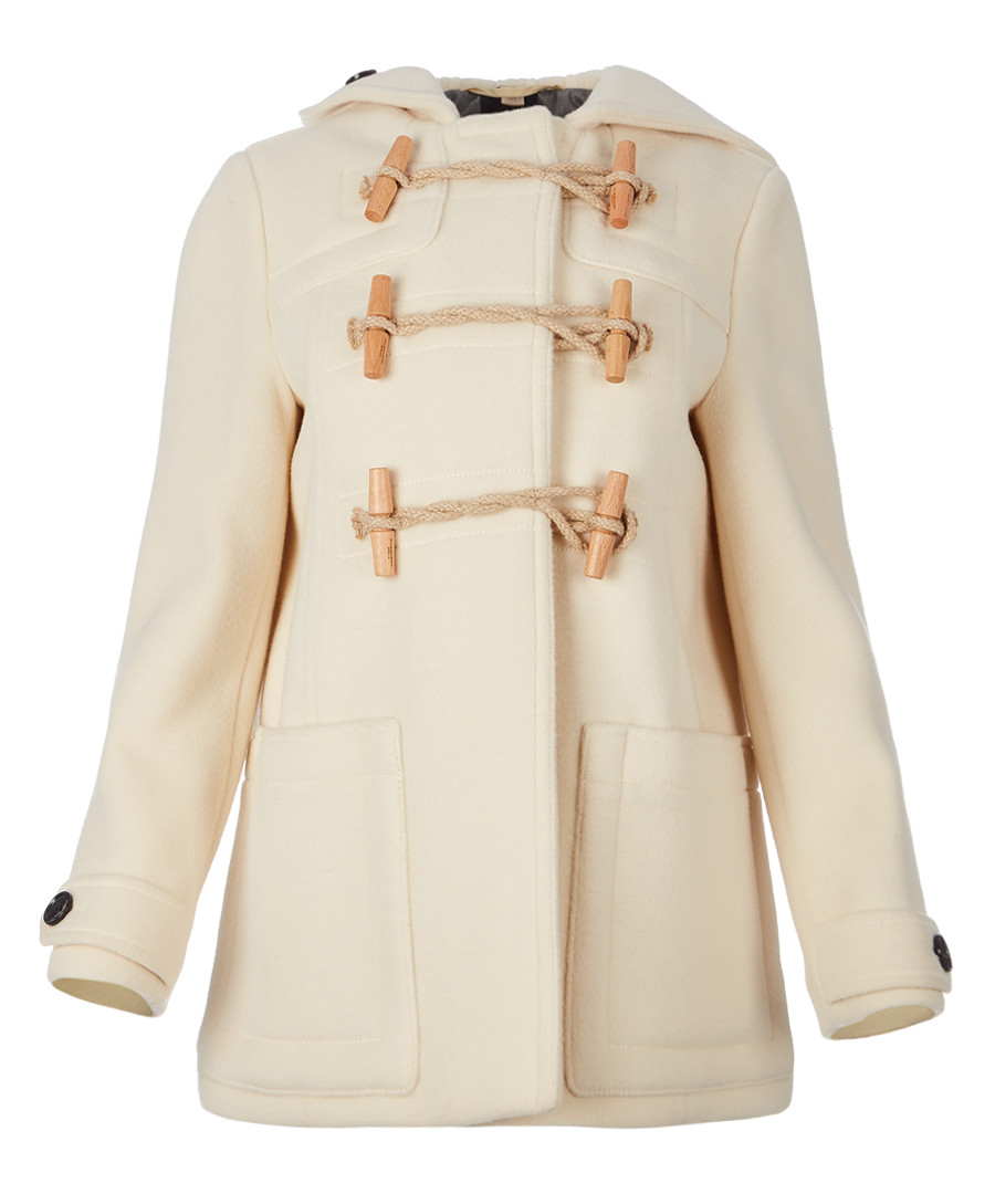 Women's natural white wool blend coat Sale - burberry