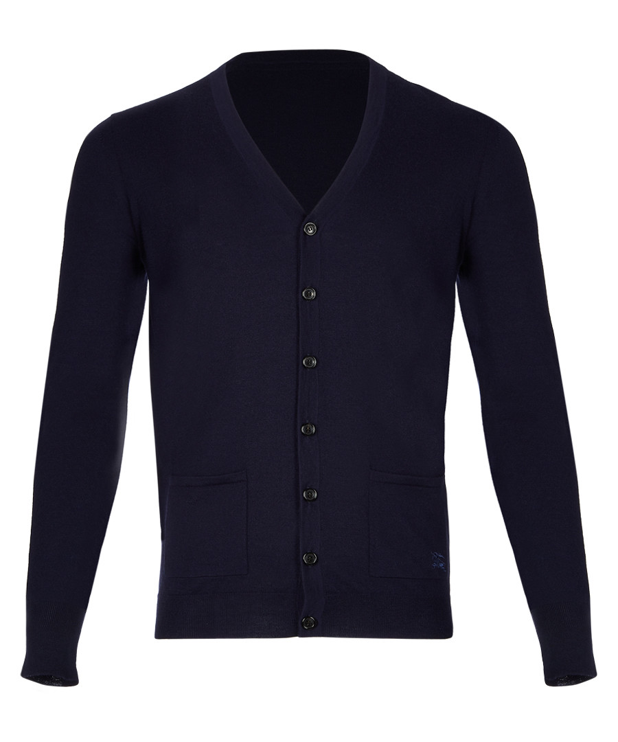 men's navy pure cashmere cardigan Sale - burberry
